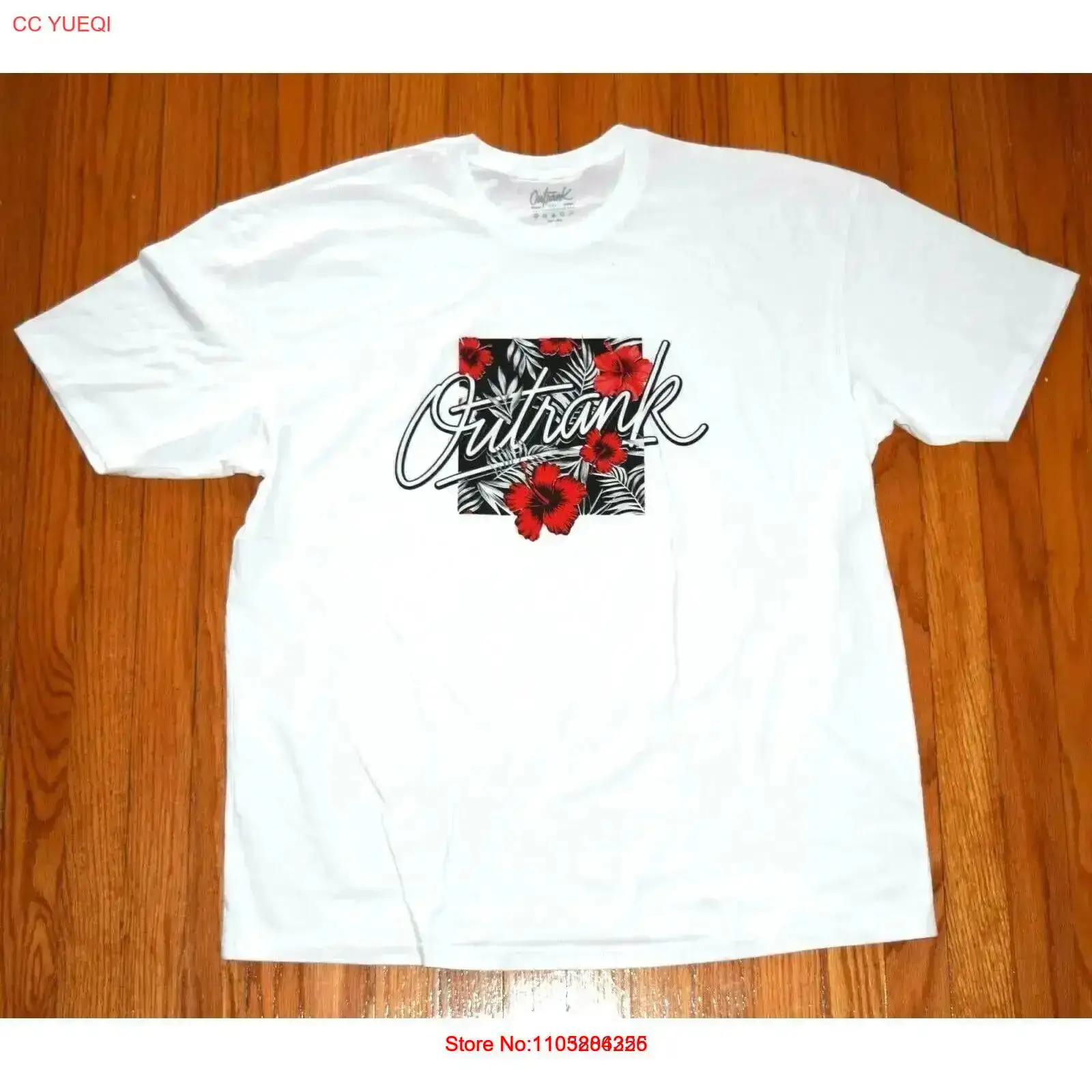 Streetwear Brand Flower - OutRankブランド マイアミ ストリートウェア メンズ 2XL ホワイトTシャツ