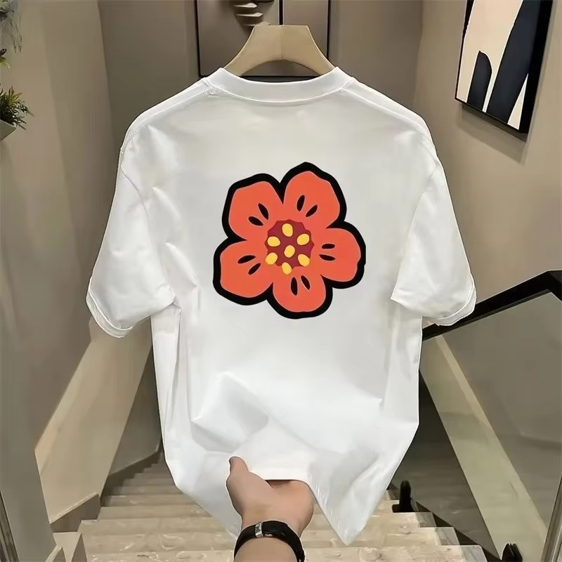 Streetwear Brand Flower - 2026年カートゥーンフラワーTシャツ メンズ レディース コットンTシャツ 半袖 高級ブランドTシャツ