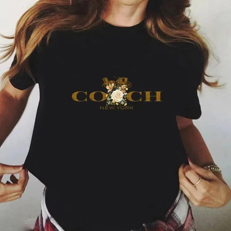 Streetwear Brand Flower - クラシックキャリッジフラワーロゴプレミアムファッショントレンド高級ブランド Tシャツコットングラフィック Tシャツ男性女性夏ストリートウェア