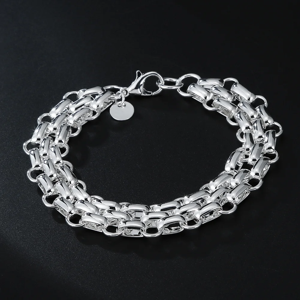 人気ブランド 925 スターリングシルバー 気質チェーンブレ - Streetwear Brand Jewelry のレビューと価格