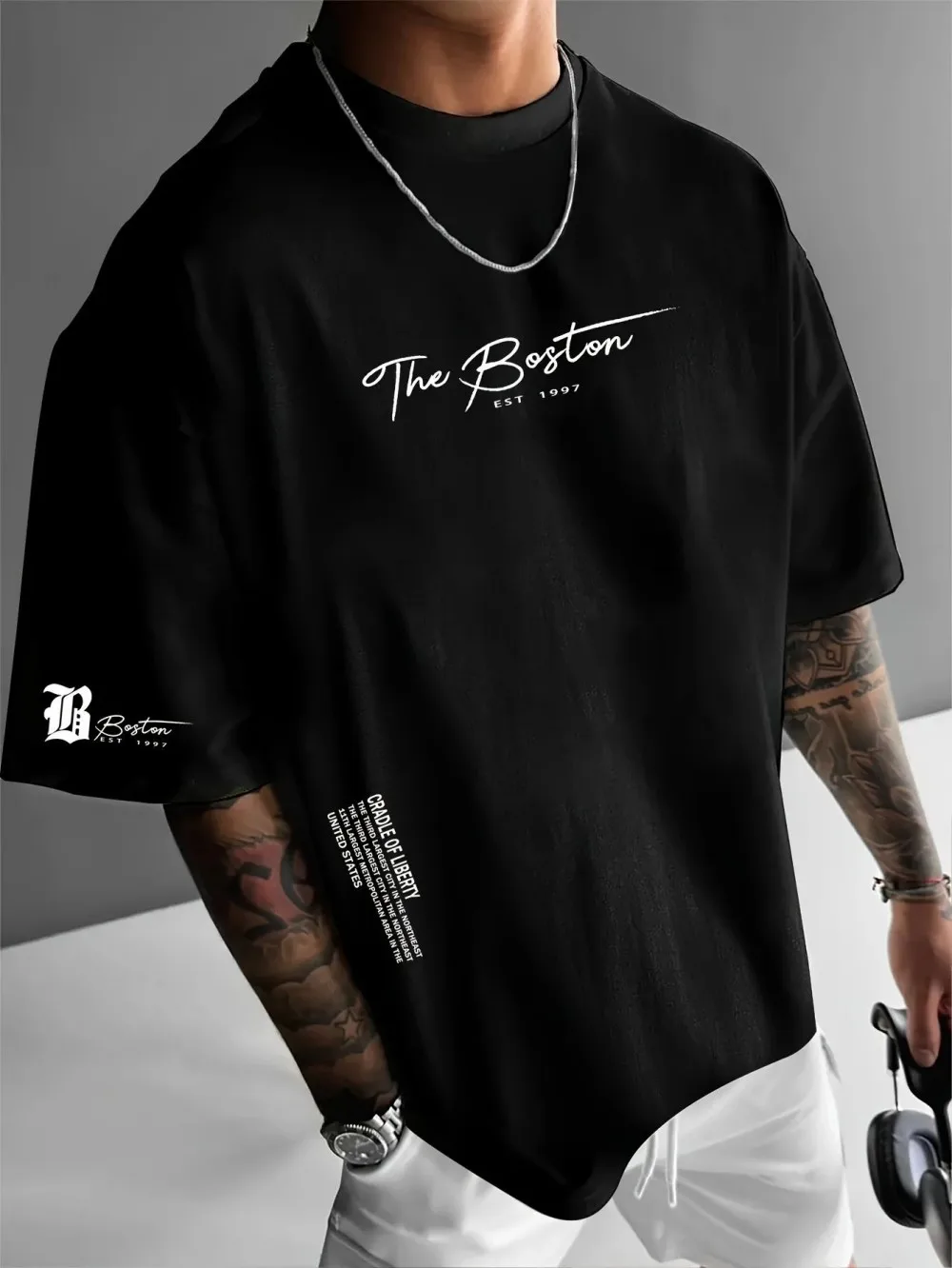 最新の高級メンズブランド、レタープリントTシャツ、100%純 - Quality Streetwear Brand のレビューと価格