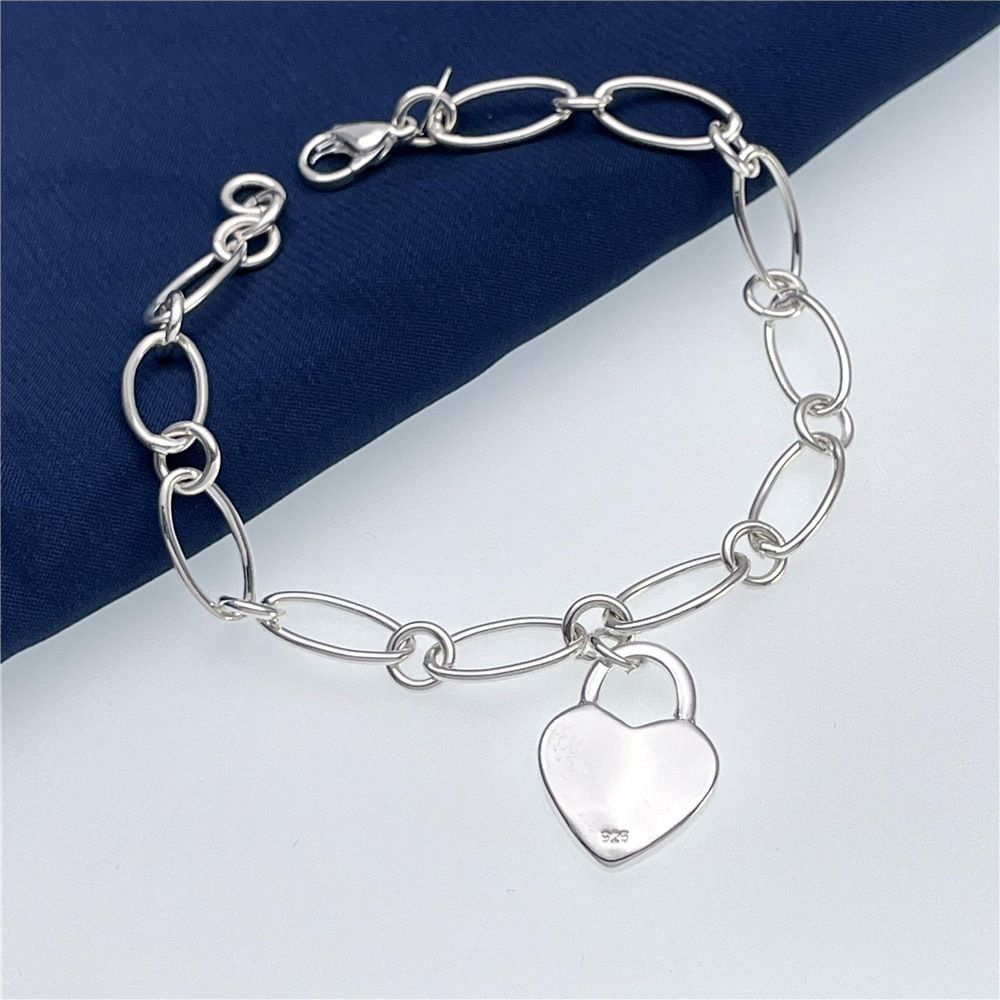 人気ブランド 925 スターリングシルバーかわいいハートロッ - Streetwear Brand Jewelry のレビューと価格