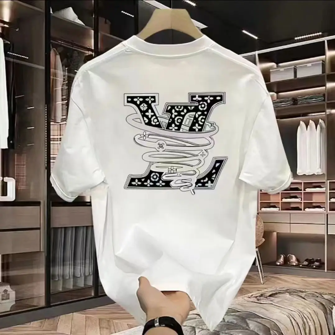 100%純綿メンズ高級ブランドレタープリントTシャツ、半袖T - Quality Streetwear Brand のレビューと価格