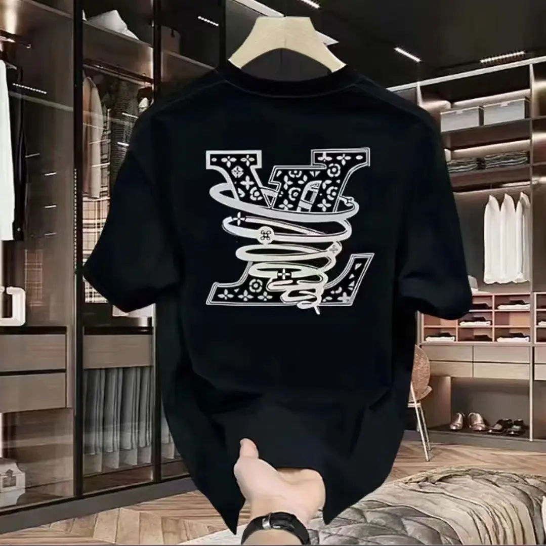 100%純綿メンズ高級ブランドレタープリントTシャツ、半袖T - Quality Streetwear Brand のレビューと価格