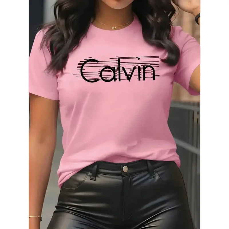 カルバン レディース Tシャツ レジャー ファッション 半袖 - Quality Streetwear Brand のレビューと価格