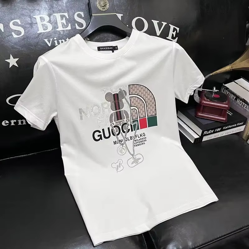 100％純綿メンズ高級ブランドレタープリントTシャツ、半袖T - Quality Streetwear Brand のレビューと価格