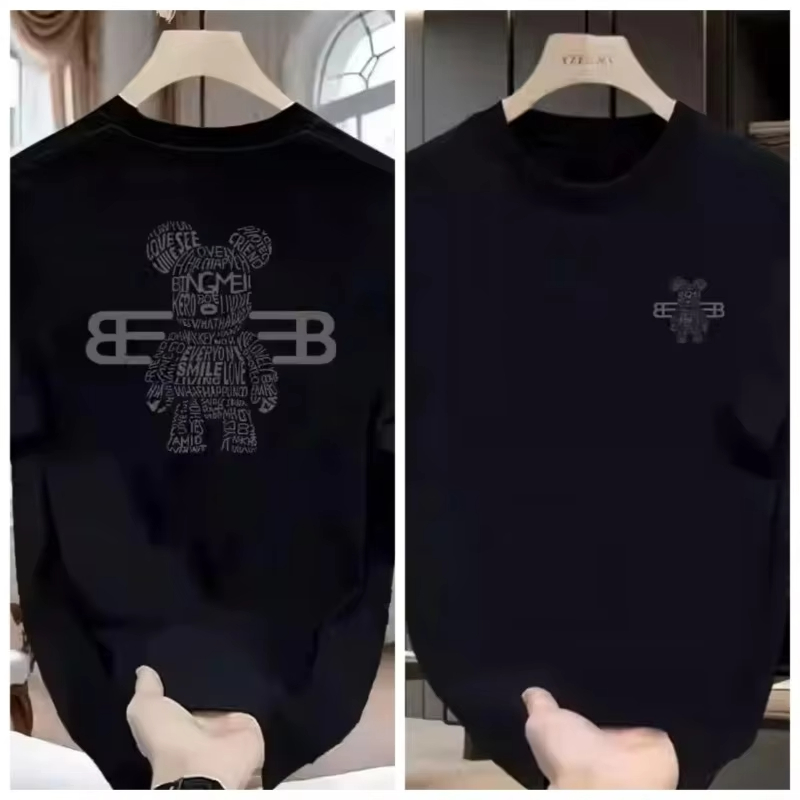 100％純綿メンズ高級ブランドレタープリントTシャツ、半袖T - Quality Streetwear Brand のレビューと価格